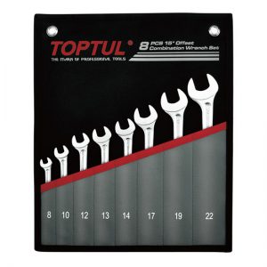 15° Offset Hi-Performance Combination Wrench Set - POUCH BAG - METRIC