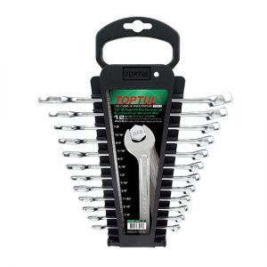 15° Offset Hi-Performance Combination Wrench Set - STORAGE RACK - SAE