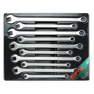 15° Offset Extra Long Combination Wrench Set - TRAY