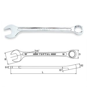 Hi-Performance Combination Wrench 15° Offset - METRIC