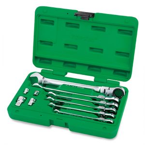 10PCS Pro-Series Flexible Ratchet Combination Wrench Set