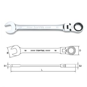 Flexible Ratchet Double Ring Wrench