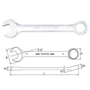 Standard Combination Wrench 15° Offset (Jumbo)