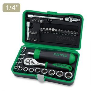 41PCS Professional Grade 1/4" DR. Flank Socket Set