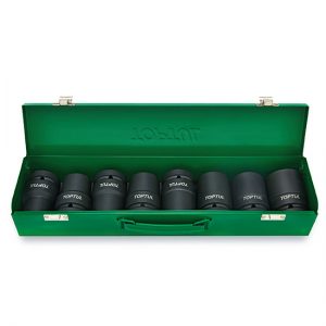 8PCS 1" DR. 6PT Flank Thin Wall Impact Socket Set