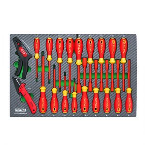 VDE Insulated Hex Nutspinner, Screwdriver, Knife & Stripper Set