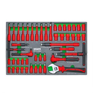 VDE Insulated 6PT Flank Socket & Adjustable Wrench Set