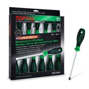 11PCS PRO-PLUS SERIES Slotted & Phillips Super-Grip Screwdriver Set