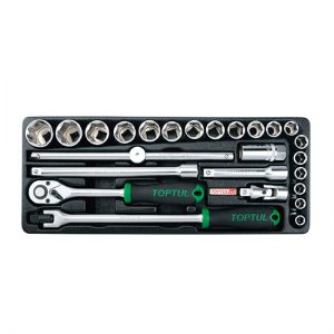 25PCS - 1/2" DR. Flank Socket Set (METRIC)