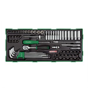 72PCS - 1/4" DR. Socket & Ball Point Hex Key Wrench Set